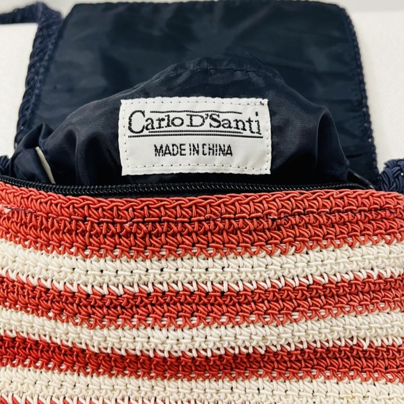 Carlos D'Santi Patriotic Woven Crossbody Red, White & Blue Bag July 4th America - Picture 7 of 9